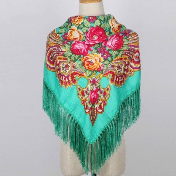 New 100% Wool Authentic Scarf/ Wrap Handcrafted - Picture 4 of 6